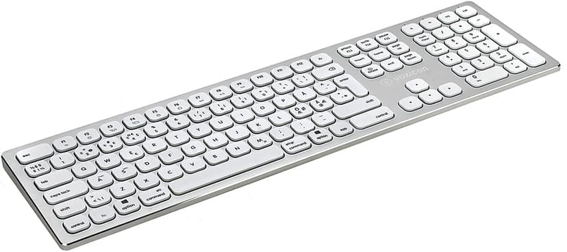Voxicon Trådlös Slim Metal Tangentbord BT 295B Silver Trådlös Nordisk