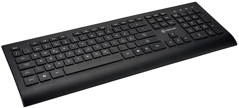 Voxicon DK-602WLB tangentbord RF Trådlös QWERTY Nordic Trådlös Nordic