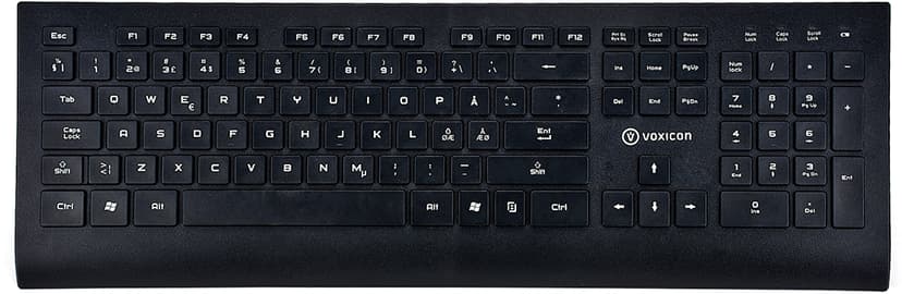 Voxicon DK-602WLB tangentbord RF Trådlös QWERTY Nordic Trådlös Nordic