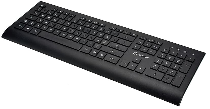 Voxicon DK-602WLB tangentbord Kontor RF Trådlös QWERTY Nordic Trådlös Nordisk
