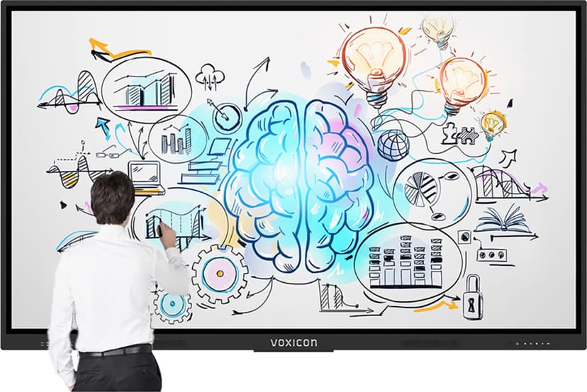 Voxicon Digital Whiteboard W75U4PAP UHD Musta