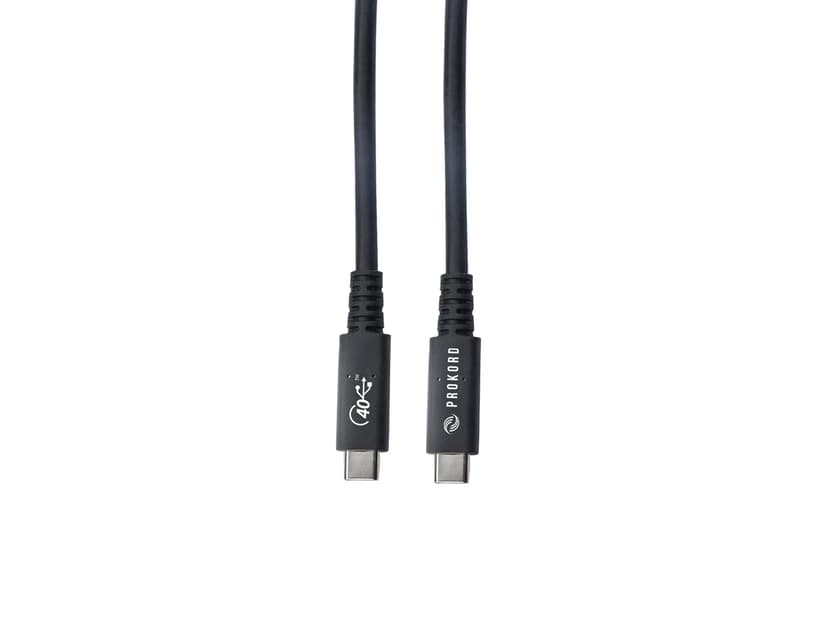Prokord USB4-kabel USB-C till USB-C 40 Gbps 240W 1.2m USB-C USB-C Svart