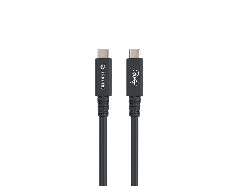 Prokord USB4-kabel USB-C till USB-C 40 Gbps 240W 1.2m USB-C USB-C Svart