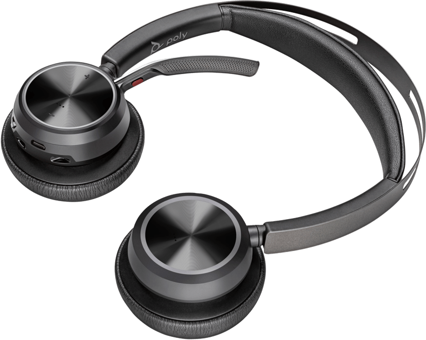 HP Poly Voyager Focus 2 with Charging Stand Stereo USB-A, USB-C UC Svart