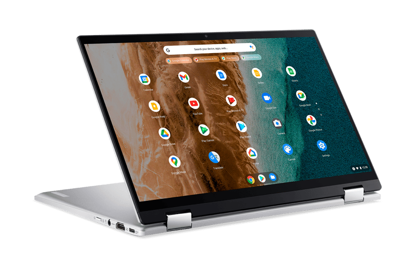 Acer Chromebook Spin 514 CP514-2H-597C Intel® Core™ i5 i5-1130G7 35,6 cm (14") Touchscreen 8 GB LPDDR4x-SDRAM 256 GB SSD Wi-Fi 6 (802.11ax) ChromeOS Zilver Core i5 8GB 256GB 14"