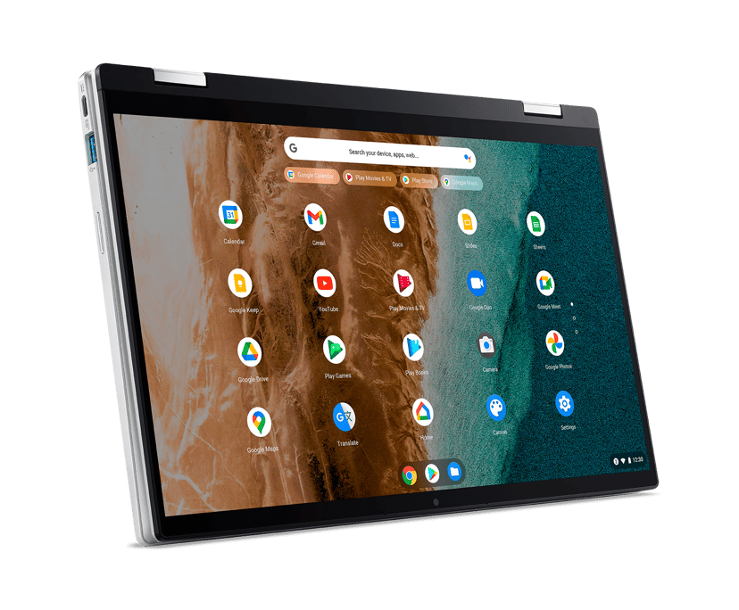 Acer Chromebook Spin 514 CP514-2H-597C Intel® Core™ i5 i5-1130G7 35,6 cm (14") Touchscreen 8 GB LPDDR4x-SDRAM 256 GB SSD Wi-Fi 6 (802.11ax) ChromeOS Zilver Core i5 8GB 256GB 14"