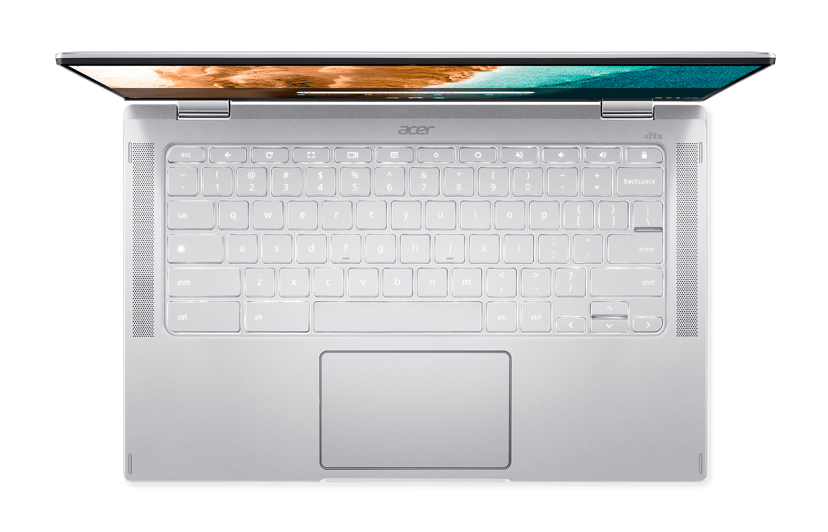Acer Chromebook Spin 514 CP514-2H-597C Intel® Core™ i5 i5-1130G7 35,6 cm (14") Touchscreen 8 GB LPDDR4x-SDRAM 256 GB SSD Wi-Fi 6 (802.11ax) ChromeOS Zilver Core i5 8GB 256GB 14"