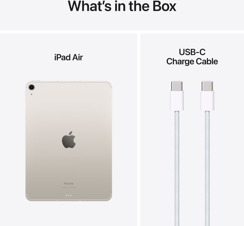 Apple iPad Air (2024) Wi-Fi + Cellular 8GB 11" Apple M 128GB Tähti­valkea