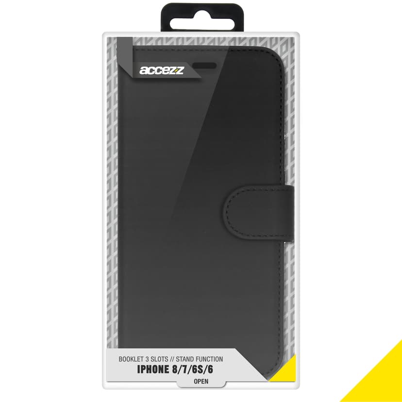 Accezz Wallet Softcase Bookcase iPhone 7/8/SE (2020)/SE (2022) Zwart