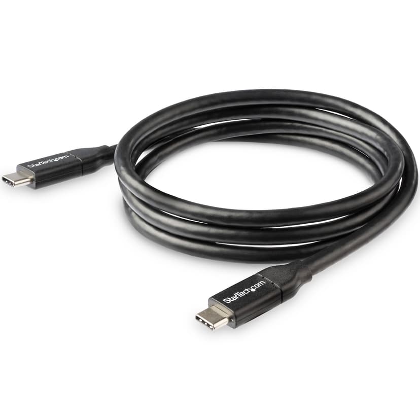 Startech StarTech.com USB-C naar USB-C kabel met 5A/100 W Power Delivery - M/M - 1 m - USB 2.0 - USB-IF certificatie 1m USB C USB C Zwart