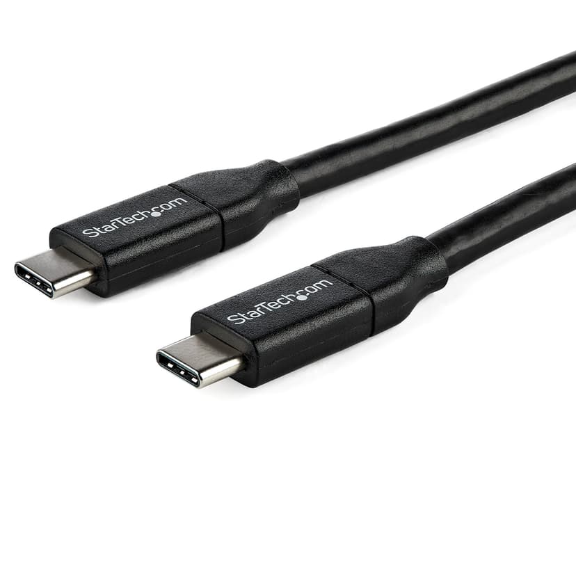 Startech StarTech.com USB-C naar USB-C kabel met 5A/100 W Power Delivery - M/M - 1 m - USB 2.0 - USB-IF certificatie 1m USB C USB C Zwart