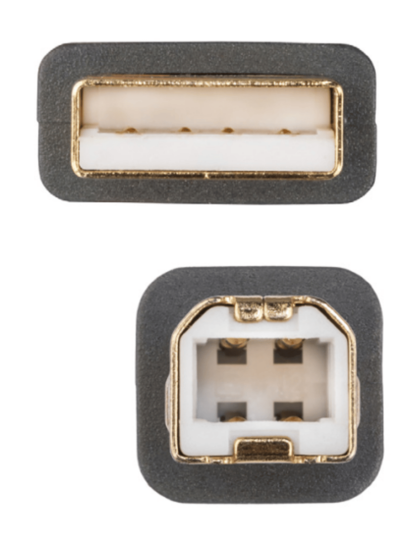 Jenving Supra USB 2.0 0.7m USB-A USB-B Svart, Blå