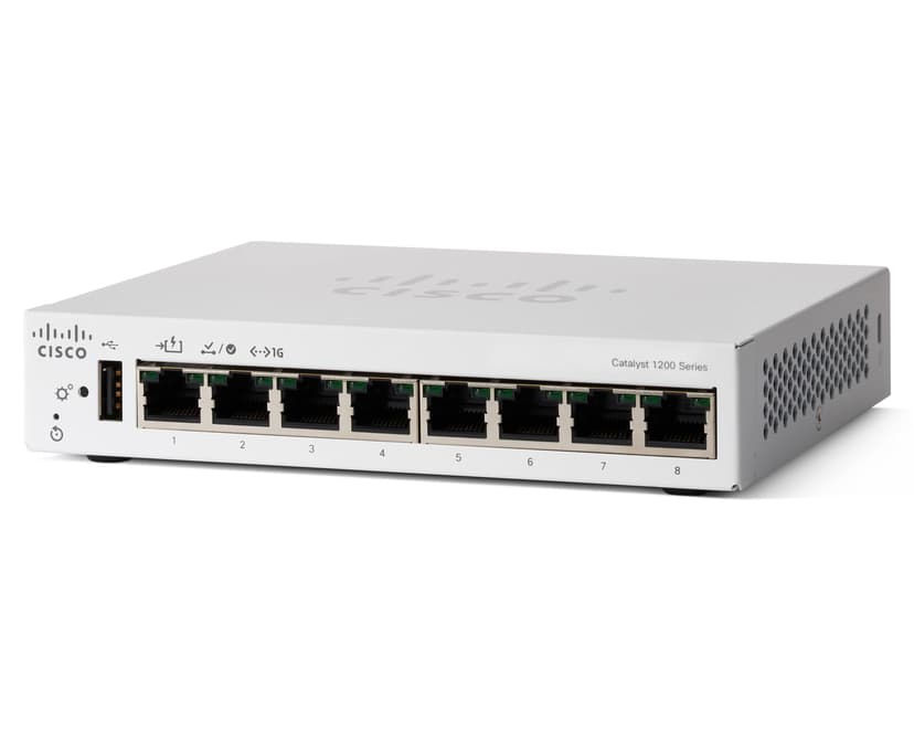 Cisco Catalyst C1200 Smart 8x1GbE 1 Port 12.95W PD Switch - (Outlet-vare klasse 2)