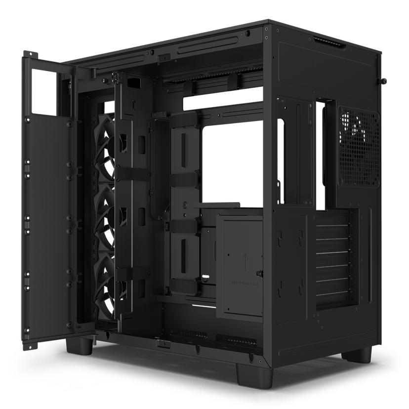NZXT H9 Flow Dual Chamber Midi Tower Svart