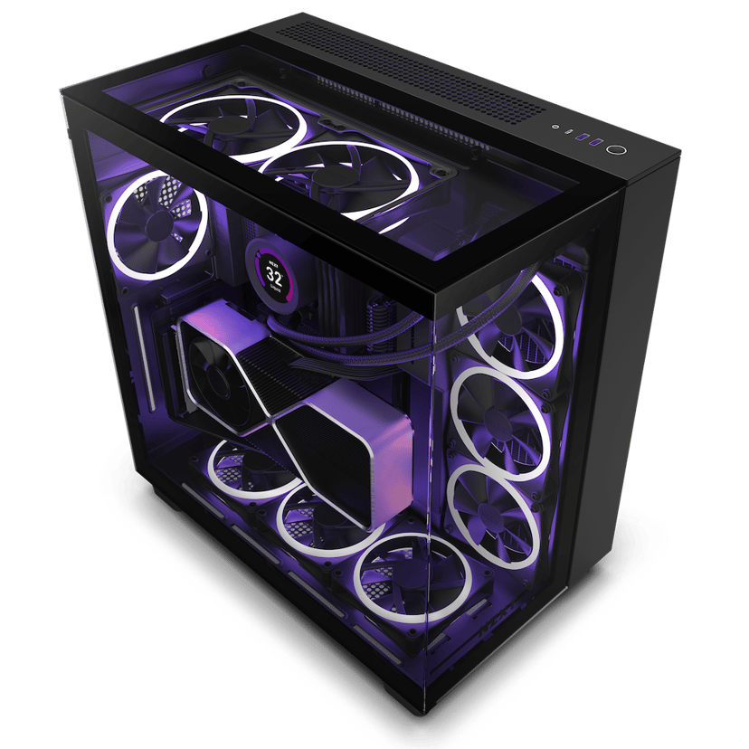 NZXT H9 Elite Premium Dual Chamber Midi Tower Svart