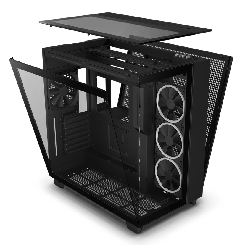 NZXT H9 Elite Premium Dual Chamber Midi Tower Musta