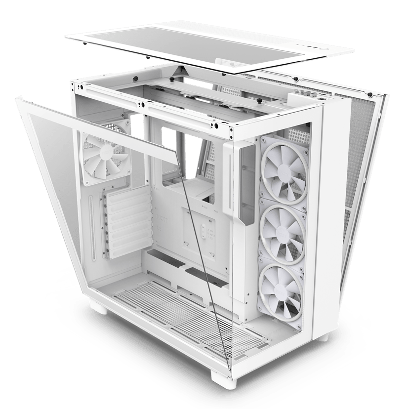 NZXT H9 Elite Premium Dual Chamber Midi Tower Hvit
