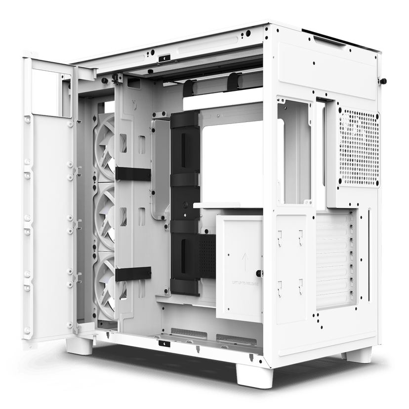 NZXT H9 Elite Premium Dual Chamber Midi Tower Valkoinen