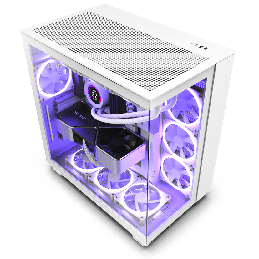 NZXT H9 Flow Dual Chamber Midi Tower Valkoinen