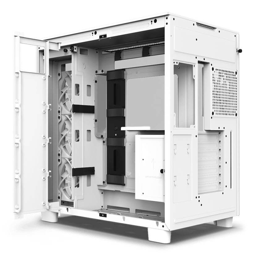 NZXT H9 Flow Dual Chamber Midi Tower Valkoinen