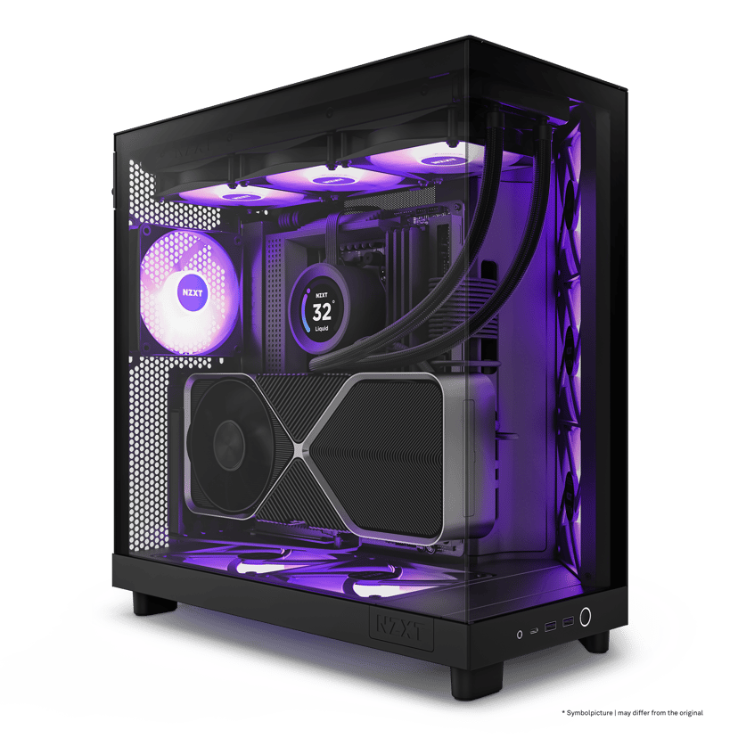 NZXT H6 Flow RGB Midi Tower Svart