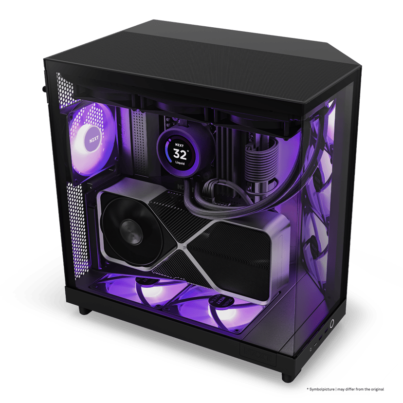 NZXT H6 Flow RGB Midi Tower Svart