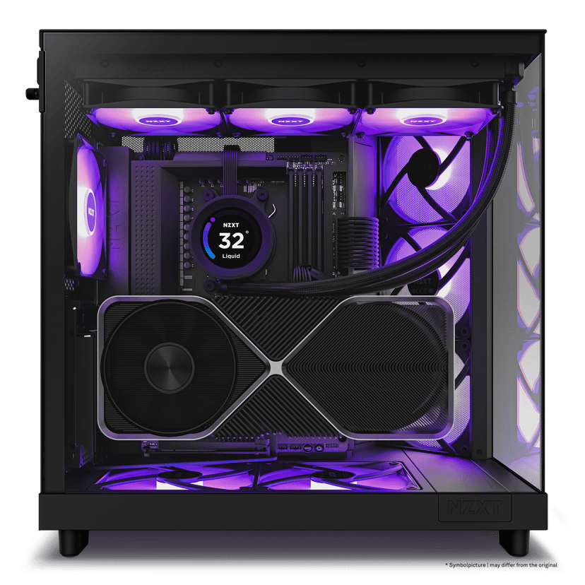 NZXT H6 Flow RGB Midi Tower Musta