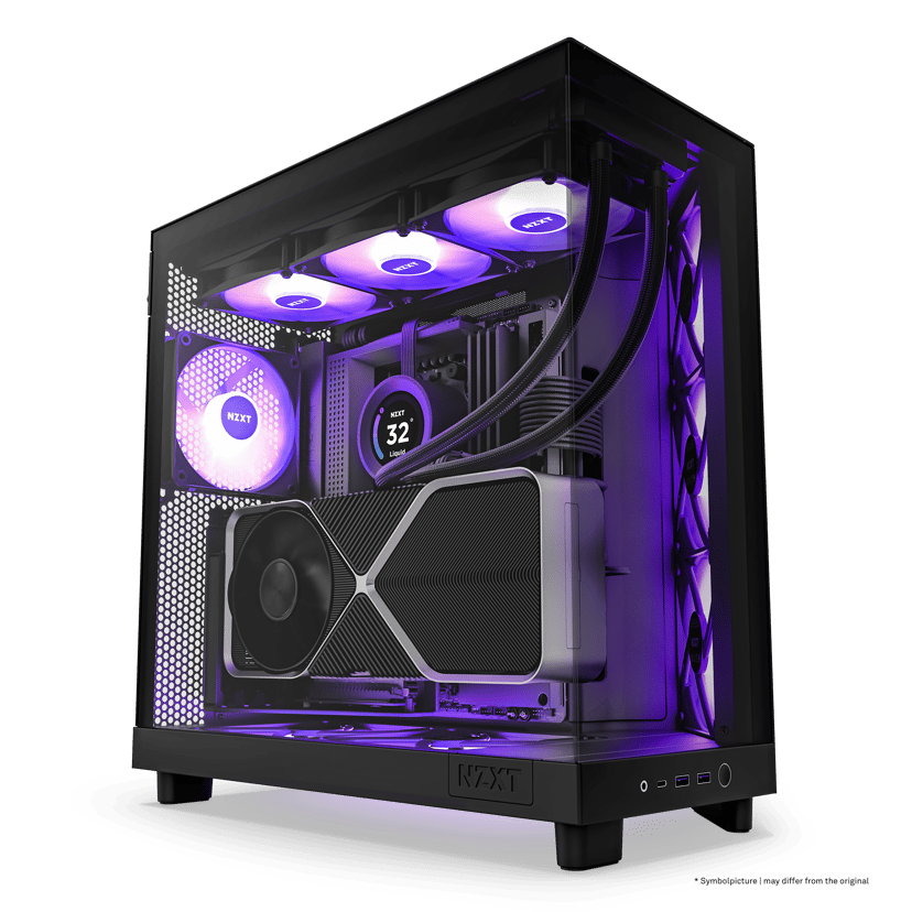 NZXT H6 Flow RGB Midi Tower Svart