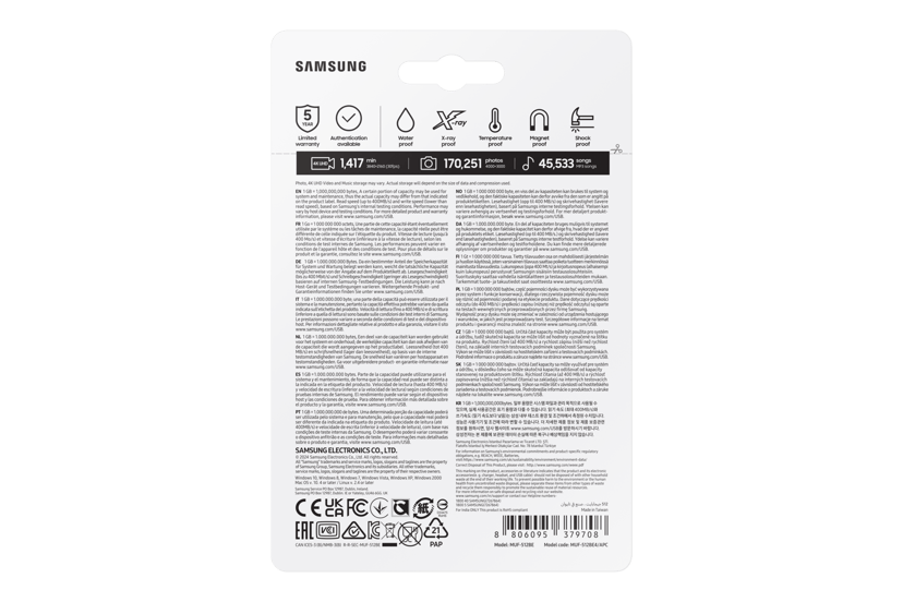 Samsung BAR Plus 512GB USB-A Harmaa