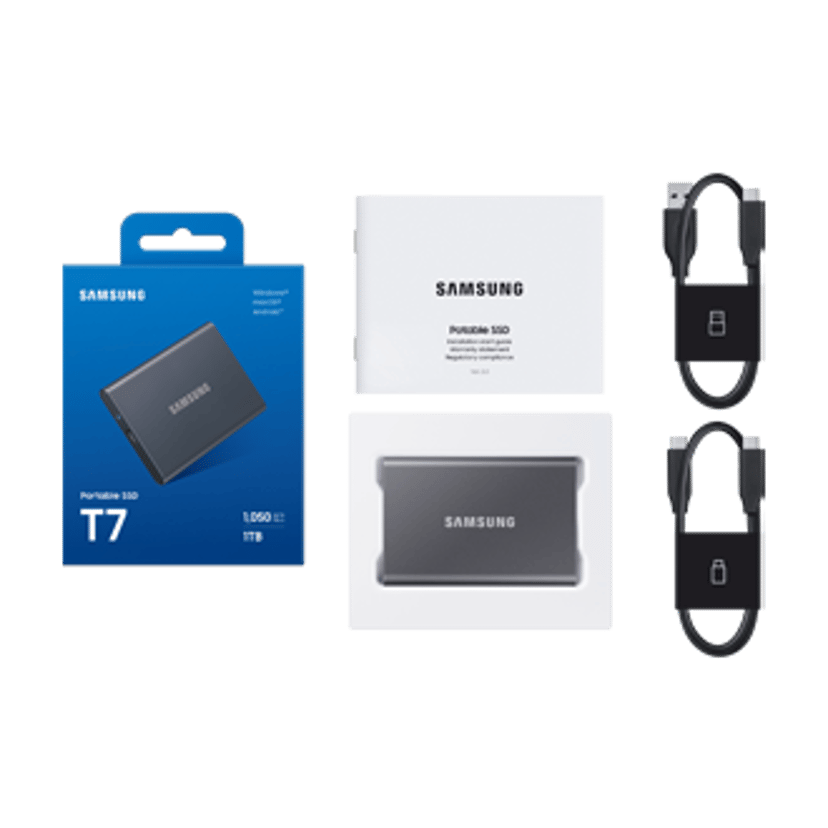 Samsung Portable SSD T7 4TB GEN 2 USB Type-C Grijs