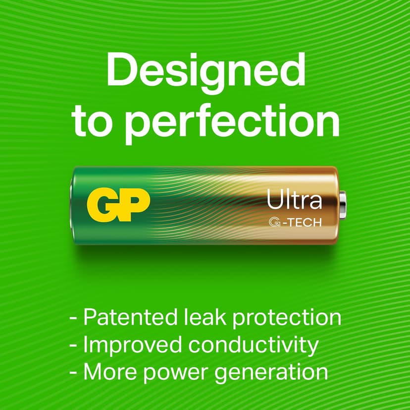 GP Ultra Alkaline Battery Aa 15au/lr6 1.5v 12-p