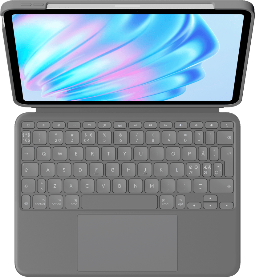 Logitech Combo Touch iPad Air 11" (M2) Dansk, Norsk, Svensk, Finsk Grå