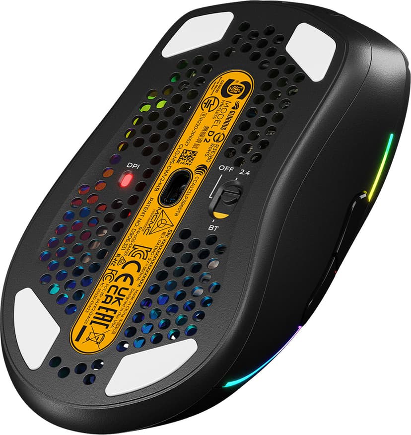Glorious Model D2 Gaming Mouse Wireless RF trådløs + Bluetooth