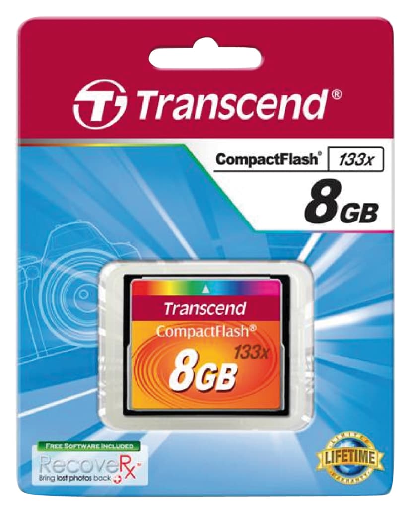 Transcend Flash-Minneskort 8GB CF MLC