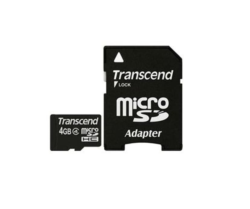 Transcend Flashminnekort 4GB MicroSDHC