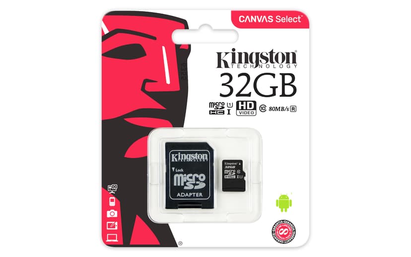 Kingston Canvas Select 32GB MicroSDHC UHS-I