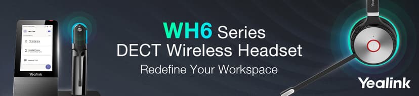 Yealink Wh66 Dual Dect Headset Uc USB Type-A UC Svart