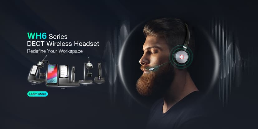 Yealink Wh66 Dual Dect Headset Uc USB Type-A UC Svart