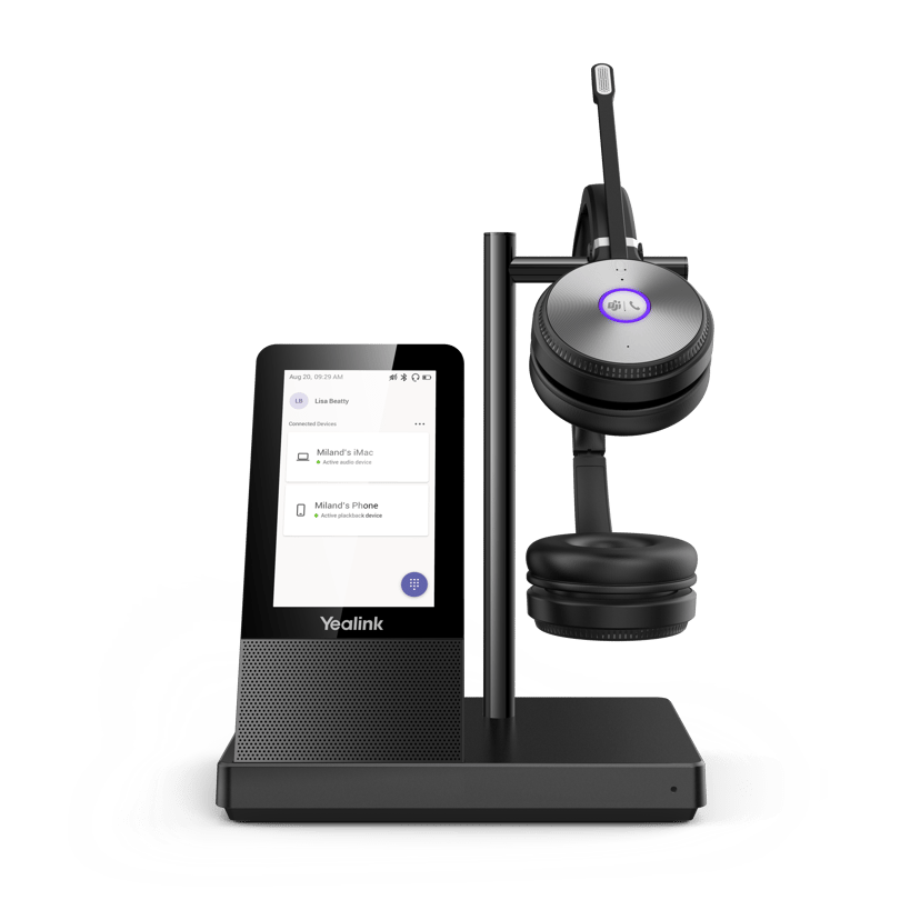 Yealink Wh66 Dual Dect Headset Uc USB Type-A UC Svart