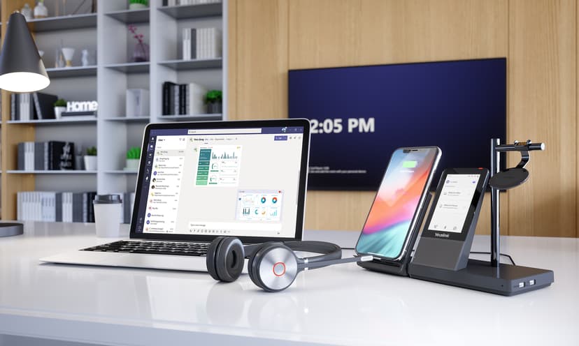 Yealink WH66 Dual Teams Personligt ljudkonferenssystem Trådlös Huvudband Kontor/callcenter USB Type-A Bluetooth Laddningsställ Svart USB Type-A UC Svart