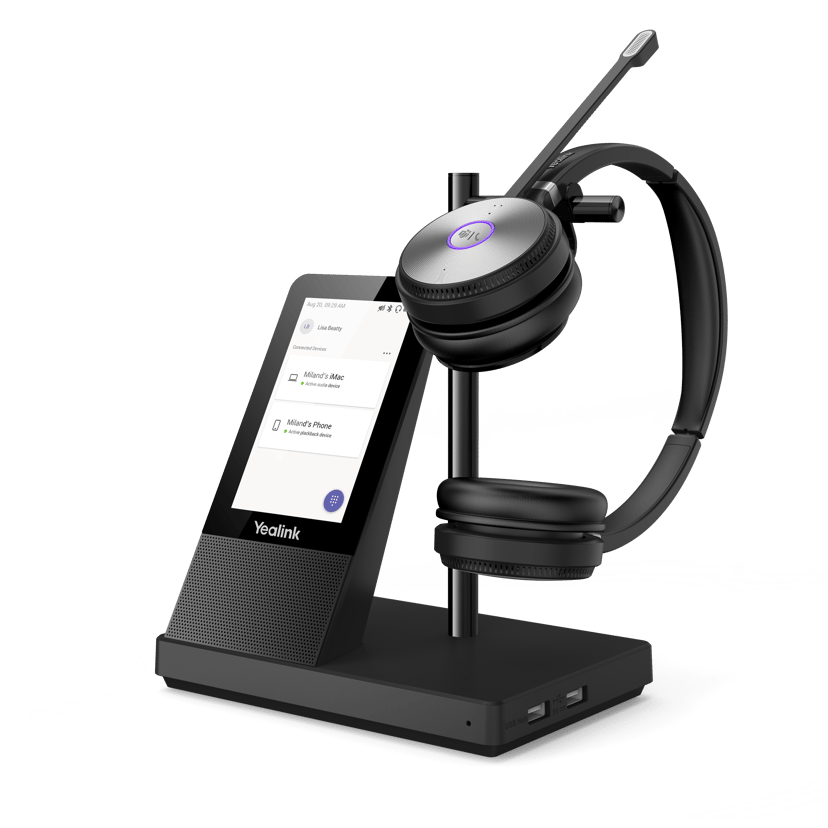 Yealink Wh66 Dual Dect Headset Uc USB Type-A UC Svart