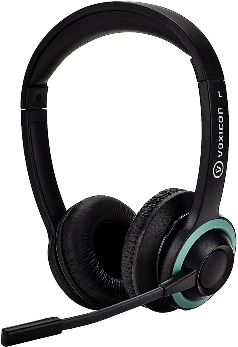 Voxicon Headset HM755U with USB-A Stereo USB-A Marineblå, Sort