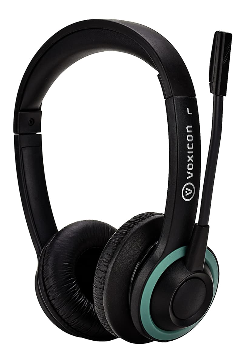 Voxicon Headset HM755U with USB-A Stereo USB-A Marineblå, Svart