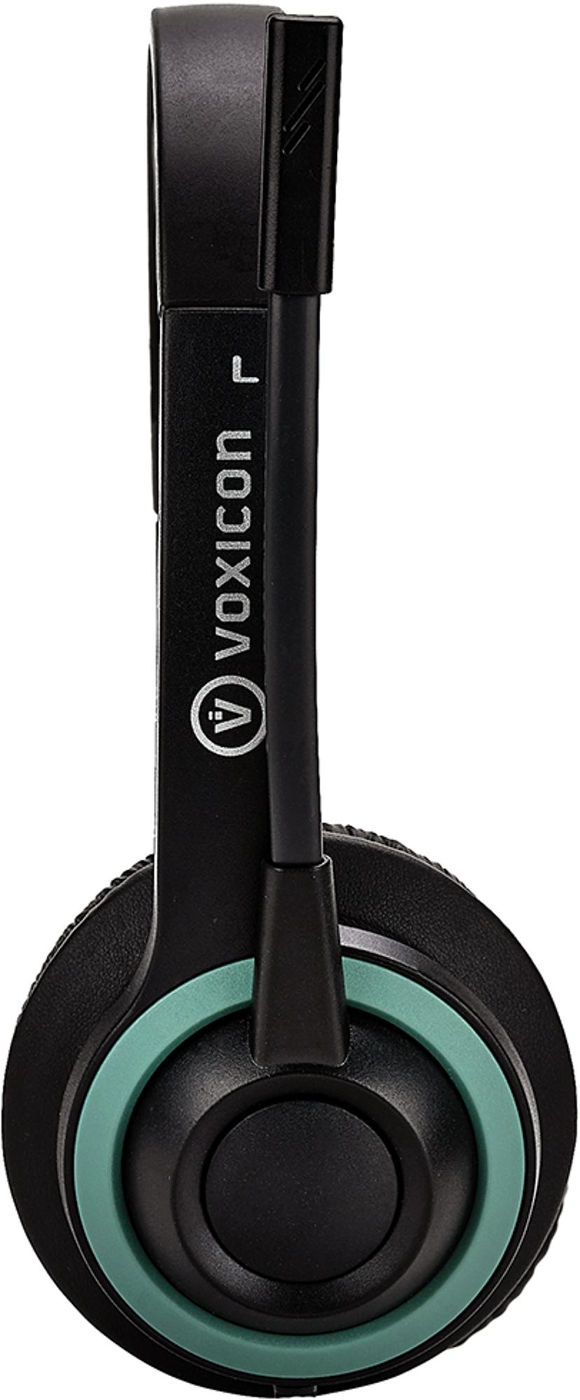 Voxicon Headset HM755U with USB-A Stereo USB-A Marineblå, Sort