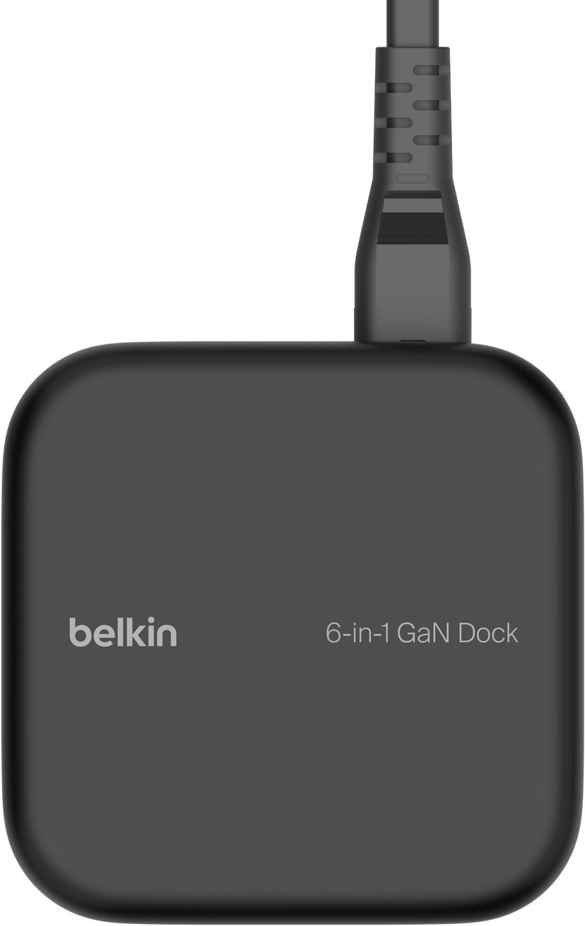Belkin USB-C 6-in-1 Core GAN Dock - (Löytötuote luokka 2) USB 3.2 Gen 1 (3.1 Gen 1) Type-C