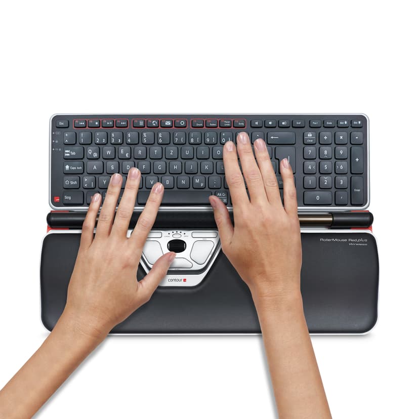 Contour Design RollerMouse Red Plus, wireless Bluetooth + USB Type-C