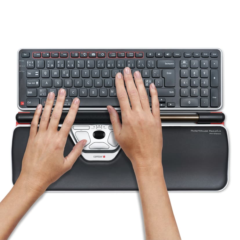 Contour Design RollerMouse Red Plus, wireless Bluetooth + USB Type-C