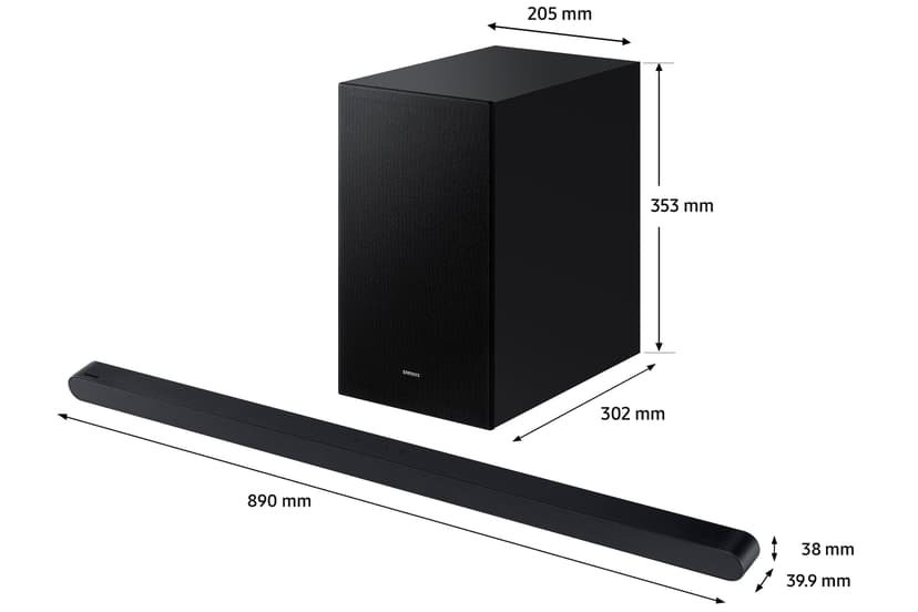 Samsung HW-S710D Soundbar Sort, Titanium