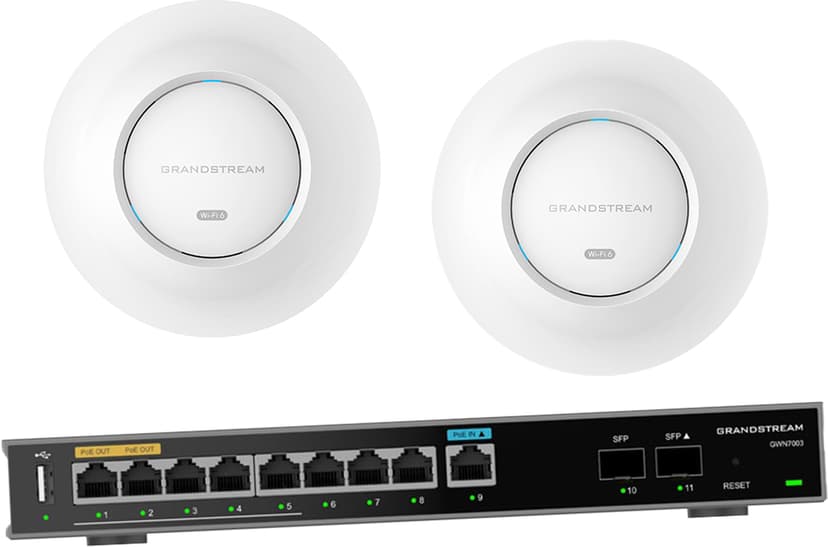 Grandstream Starter Kit (2x WiFi 6 AP:s & VPN PoE Router)
