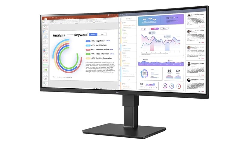 LG 34BQ77QC-B computer monitor 86,4 cm (34") 3440 x 1440 Pixels UltraWide Dual Quad HD LCD Zwart 34" 3440 x 1440pixels IPS 21:9 60Hz